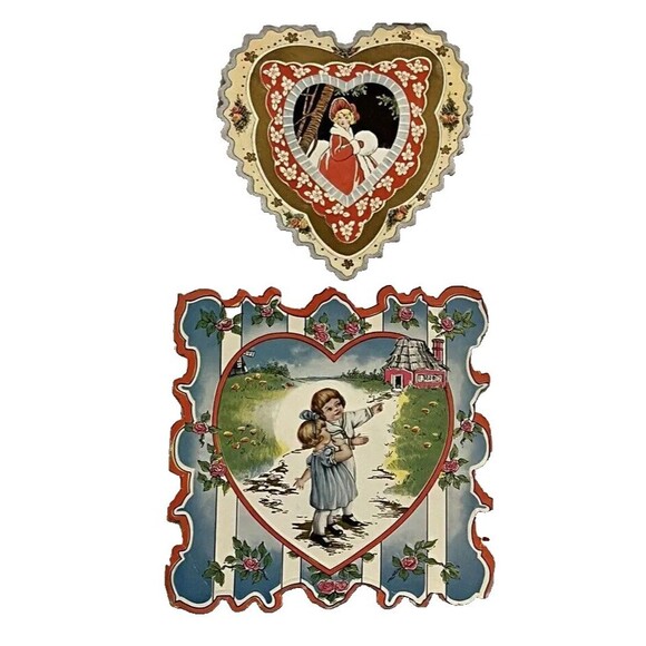 Lot 5 Antique‎ Valentine Cards Ernest Nister Whitney Postcard Ephemera 1907 1918 - Picture 5 of 16